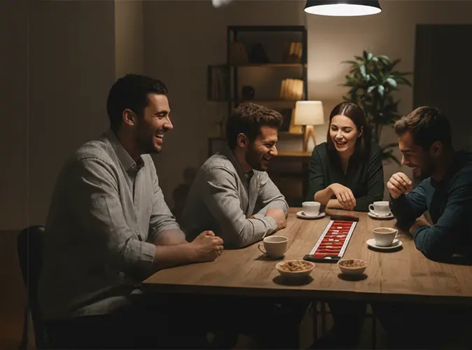 Players enjoying Linear Acey-Deucy